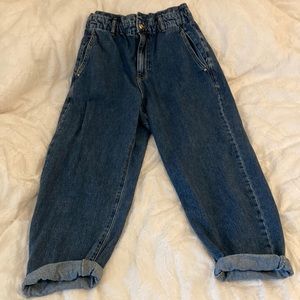 Zara Blue Jean Parachute Pants